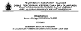 PEMBERIAN BANTUAN PENDIDIKAN DI LINGKUNGAN PEMERINTAH KABUPATEN SAMOSIR TAHUN 2023